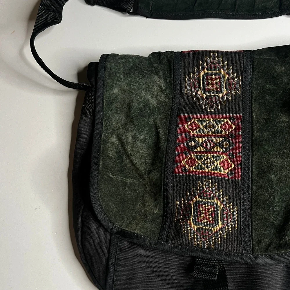 West Ridge Designs Messenger Bag Suede Southwest Tribal Crossbody Portland Made